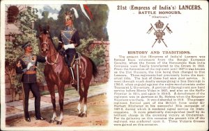 British Military Gale & Polden No. 31 Empress of India's Lancers c1910 PC
