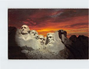 Postcard Mount Rushmore Memorial, Black Hills, South Dakota