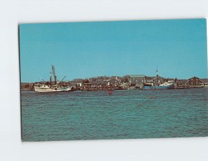 Postcard A river view of historic Lees Wharf and Westport Point, in Westport, MA