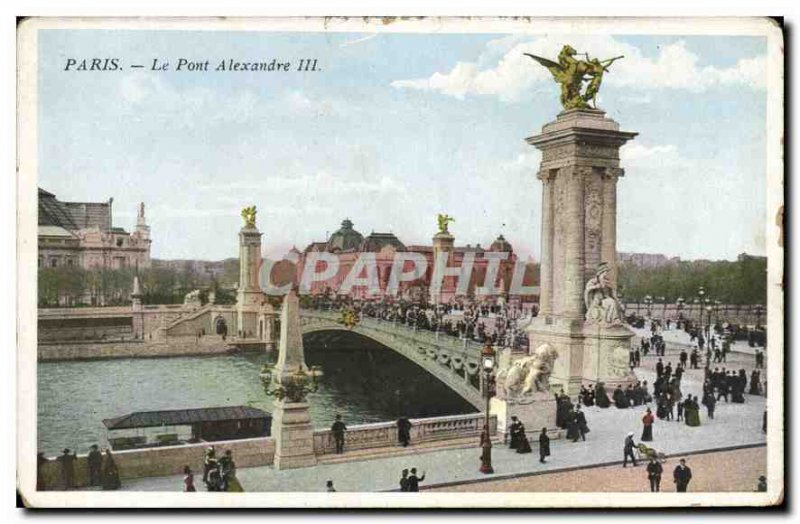 Postcard Old Paris Pont Alexandre III