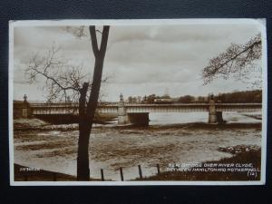 Scotland NEW BRIDGE OVER THE CLYDE Motherwell c1930's RP Postcard Valentine