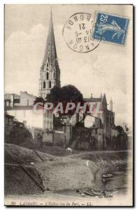 Langon - L & # 39Eglise view of Port - Old Postcard