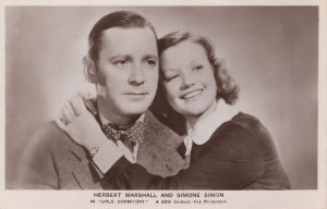 Herbert Marshall Simone Simon Girls Dormitory Real Photo Postcard