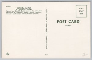 St Augustine Florida~Zorayda Castle~Vintage Postcard