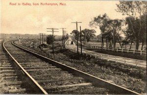 Railway, Road to Hadley from Northampton MA Vintage Postcard J22