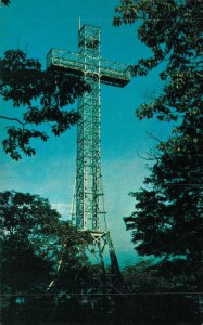 Canada The Cross on Mount Royal Montreal Chrome Postcard 03.53