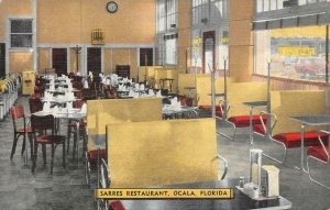 SARRES RESTAURANT OCALA FLORIDA POSTCARD (c. 1940s)