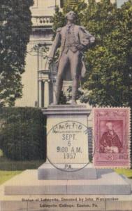 Pennsylvania Easton Lafayette Statue Lafayette College