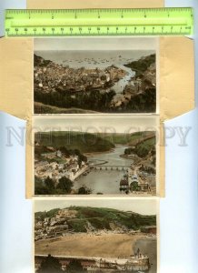 440464 UK Cornwall LLOE original old set of 12 hand colorured views in cover