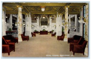 c1910's Hotel Youree Interior Lounge Shreveport Louisiana LA Unposted Postcard