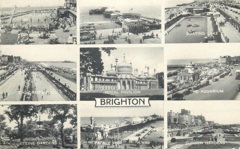 Postcard England Brighton several aspects and scenes