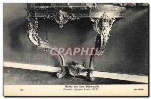 Old Postcard Musee des Arts Decoratifs Conseol Louis XIV period