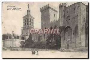 Old Postcard Avignon Palais Des Papes And The Cathedral