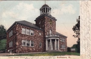 Postcard Canal Street School Brattleboro VT