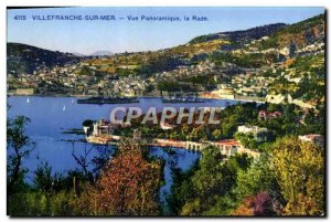 Old Postcard Villefranche Sur Mer Panoramic Rade