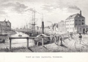 Wisbech Victorian Harbour Ships Cambridge Postcard