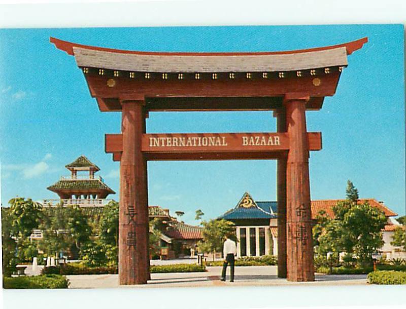 Freeport Grand Bahama Island International Bazaar Gate Entrance  Postcard # 6680