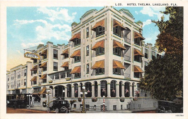 A84/ Lakeland Florida Fl Postcard c1915 Hotel Thelma Building 5