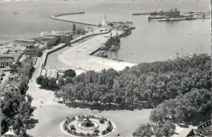 Spain Malaga Paseo de la Farola Lighthouse Walk Vintage RPPC 01.78