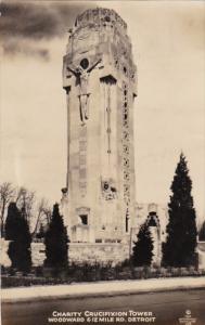 Michigan Detroit Charity Crucifixion Tower 1933 Real Photo