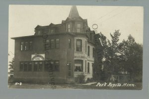 Park Rapids MINNESOTA RPPC c1920 RAINBOW INN Hotel nr Menahga Akeley Dorset