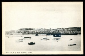 dc1242 - CHICOUTIMI Quebec Postcard 1930s St. Anne Bridge