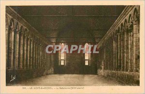Old Postcard Mont St Michel Refectory (XIII century)