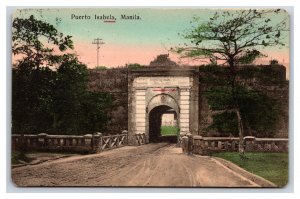 Puerta Isabela II Manila Philippines DB Postcard W3