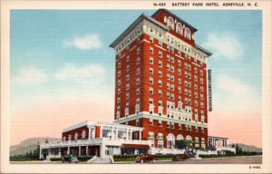 Postcard NC Asheville - Battery Park Hotel - Mount Pisgah