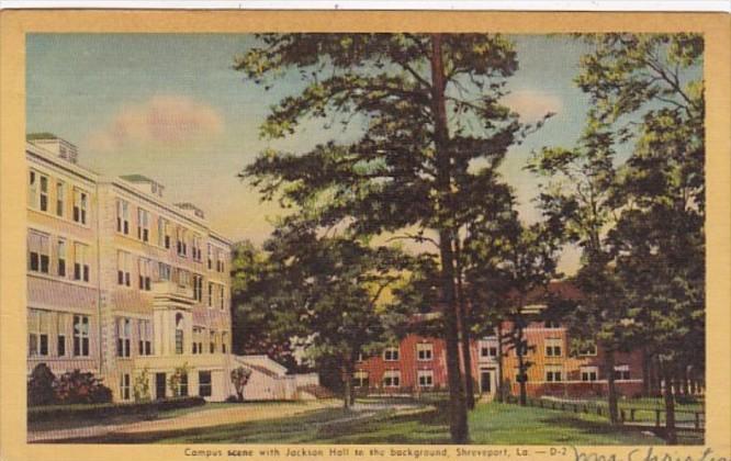 Louisiana Shreveport Campus Scene With Jackson Hall In Background 1948 Dexter...