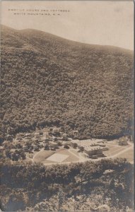 RPPC Postcard Profile House and Cottages White Mountains NH