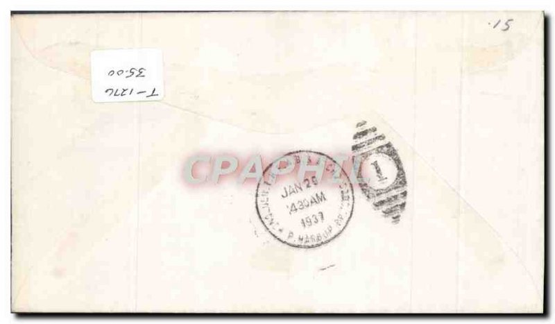 Letter USA 1st flight San Diego Pearl Harbor 27 January 1937