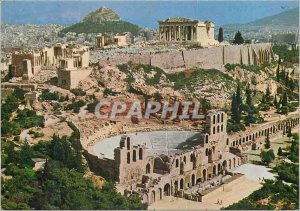 Postcard Modern Athens Acropolis The plane view