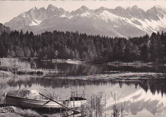 Austria Wildsee in Seefeld mit Kalkkoegel Real Photo