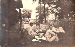 RPPC 1916 Overland Dealer's Convention Toledo OH Vintage Cars/Period Outfits