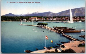 Geneve - La Rade Et La Jetee Des Paquis Switzerland Postcard