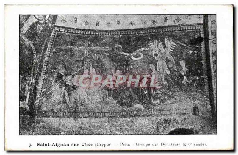 Postcard Old Saint Aignan Pieta Donors Group (11th)