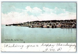 1906 Scenic Harbor View Lake River Belfast Maine Vintage Antique Posted Postcard