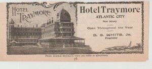 1896 Print Ad Hotel Traymore,  Atlantic City, NJ, D S White Jr Proprietor