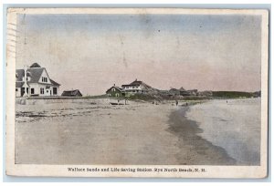 1925 Wallace Sands Life Saving Station Rye North Beach New Hampshire NH Postcard