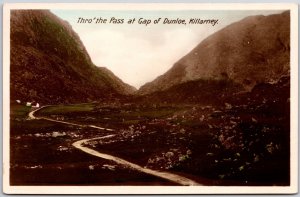 Thro' The Pass at Gap of Dunloe Killarney Ireland Roadway Trail Postcard