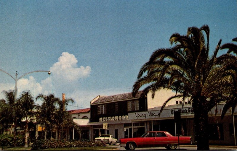 Florida Venice Downtown Showing Store Fronts 1976