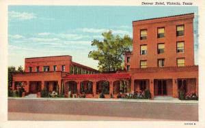 Victoria Texas birds eye view outside Denver Hotel antique pc Z17704