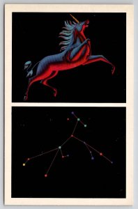 Astronomy Constellation Monoceros The Unicorn Postcard L42