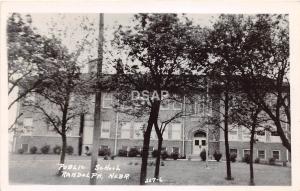 C94/ Randolph Nebraska Ne Real Photo RPPC Postcard c40s Public School