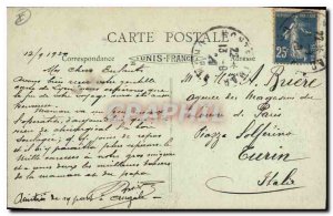 Old Postcard Montelimar drome the garden patio