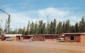 West Yellowstone, Montana HERB'S PINE CONE MOTEL Roadside Gas Station Postcard