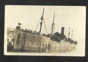 RPPC U.S. NAVY MILITARY SHIP USS SUSQUEHANNA MILITARY REAL PHOTO POSTCARD