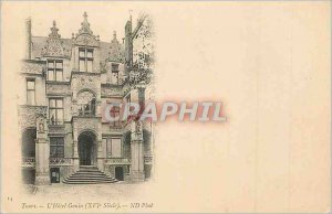 Postcard Old Tours Hotel Gouin (XVI Century) (map 1900)