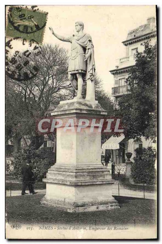 Postcard Old Nimes Statue of Roman Emperor Antoninus